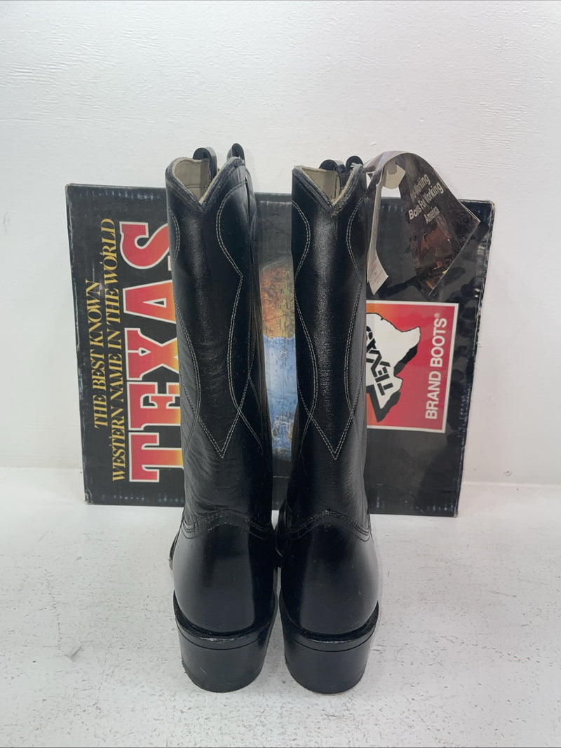 New Men’s Black Texas Brand Cowboy Boots. 8000 9.5 9 1/2 D. 5-9
