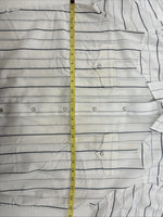 New Men’s Panhandle Slim White Stripe Short Sleeve Pearl Snap 16.5 Large CC-6