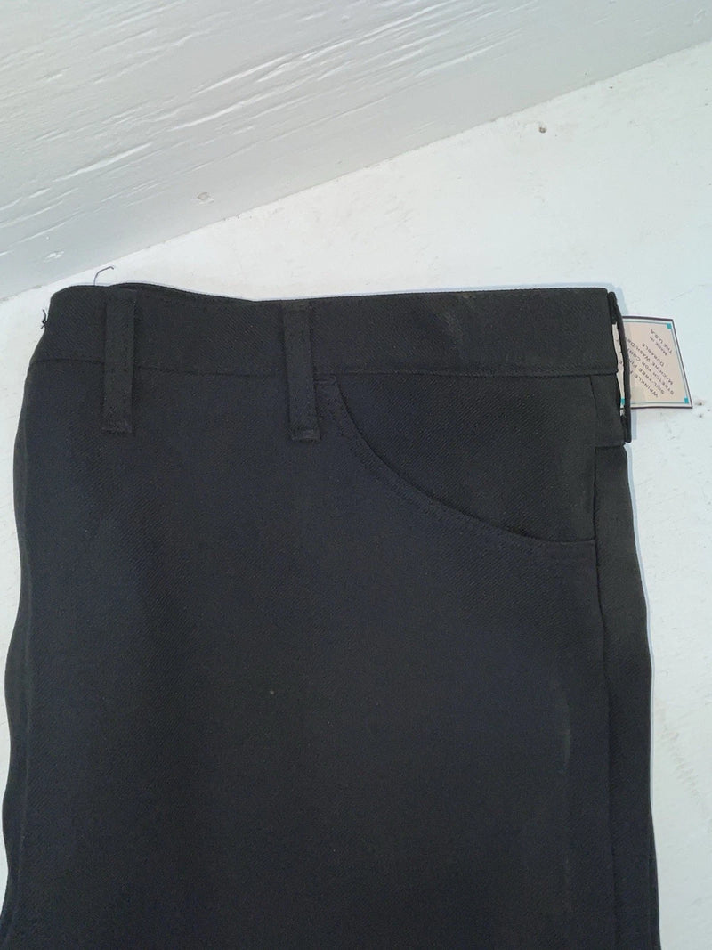 New Vintage Black Wrangler Polyester Pants #82BK NN-161
