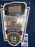 New Men’s Cowboy Cut Classic Fit Wrangler Denim Jeans. 17/18x34 F-37