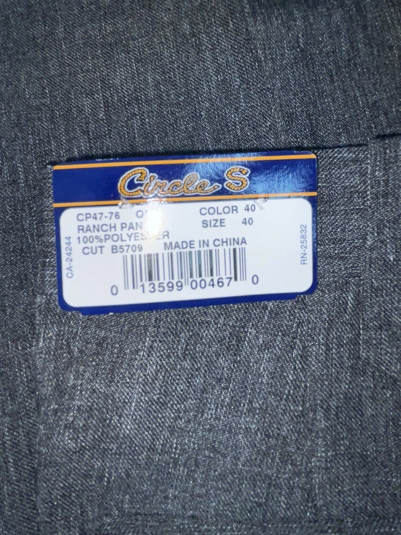 New Vintage Gray Circle S Polyester Pants #CP4776 XX-74