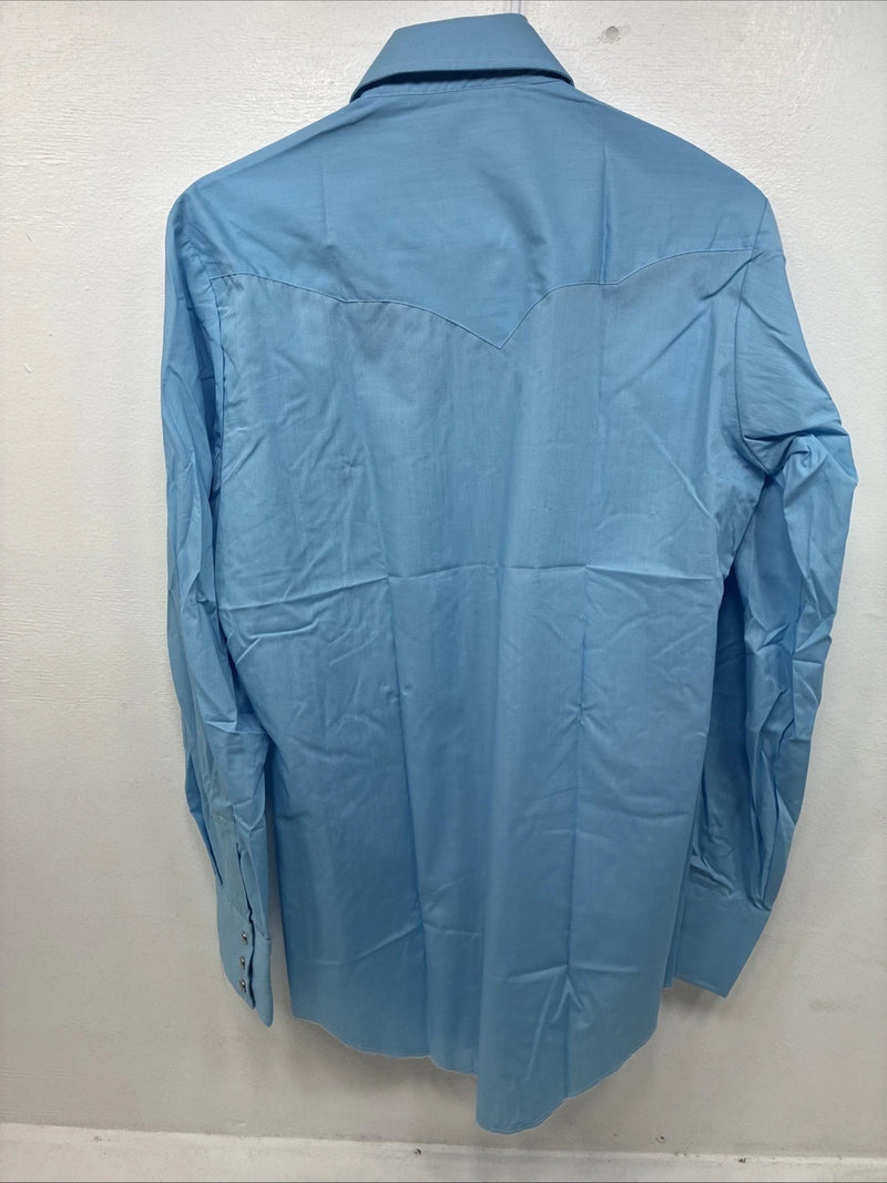 New Women’s Champion Western Blue Design Long Sleeve Pearl Snap 15.5 MM-24
