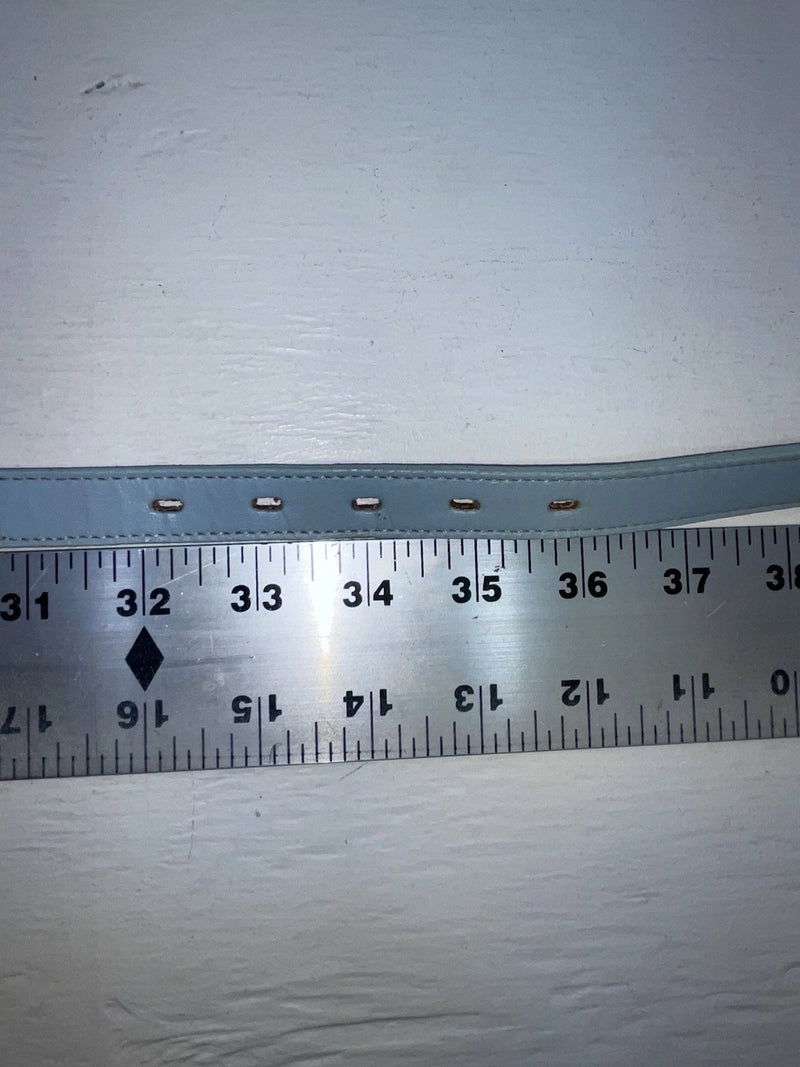 New Blue Genuine Leather Nocona Silver Pendent 34” Belt #277 JJ-89