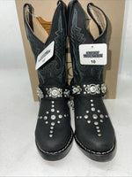 New Children’s Black Smoky Mountain Cowboy Boots. 3283 C. 10 D. 24-45