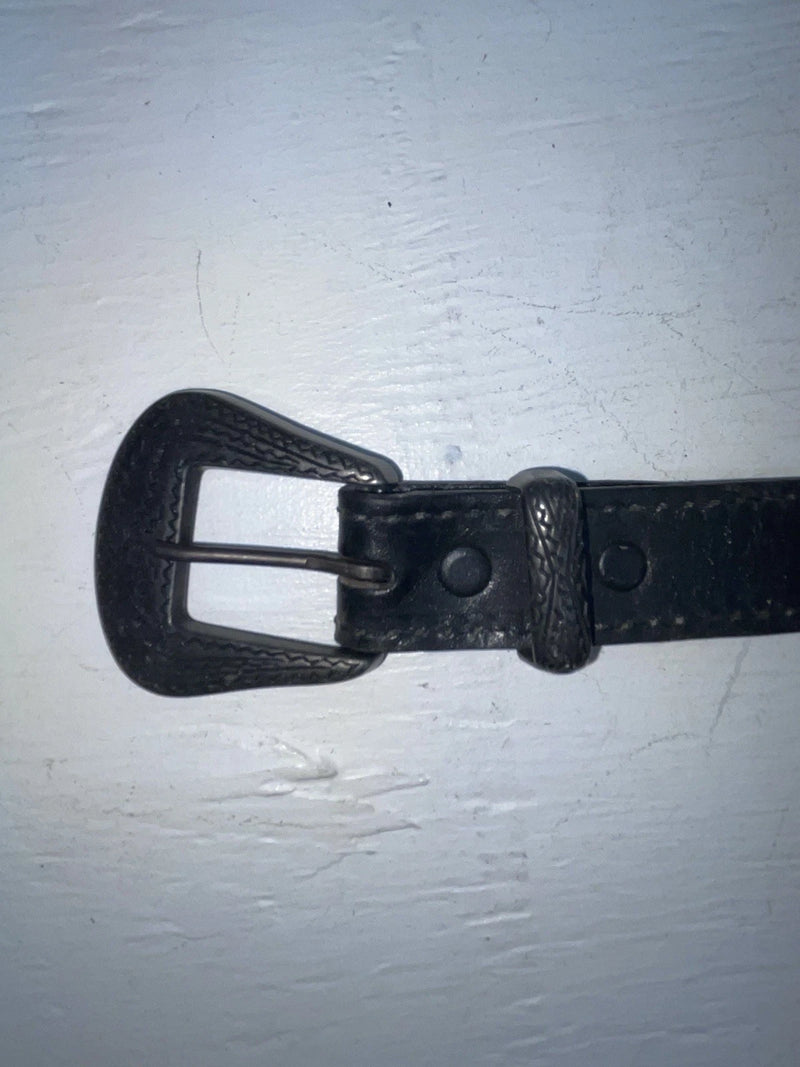 New Black Genuine Leather Weaved 28” Belt #4591 JJ-108