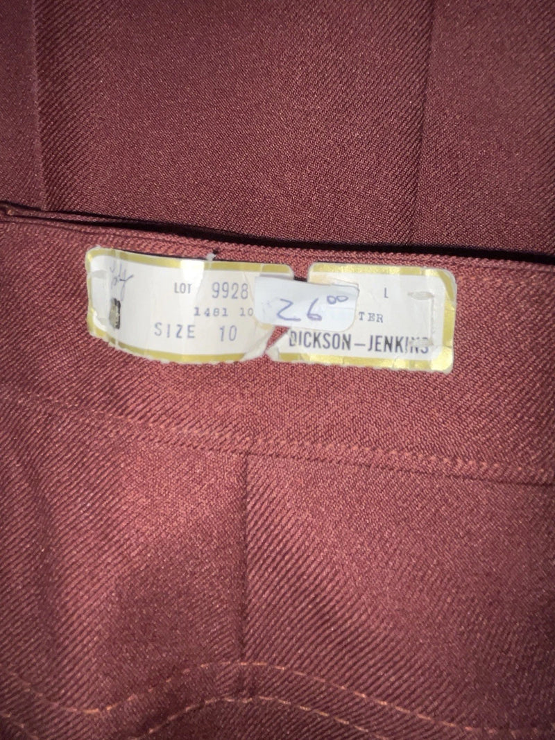 New Vintage Red Dickson Jenkins Polyester Pants #9928 XX-15
