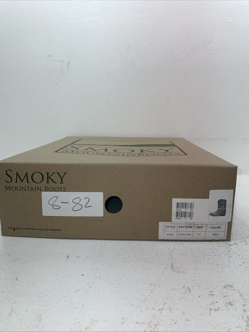 New Men’s Red Smoky Mountain Cowboy Boots. 6452 11 D. 8-82