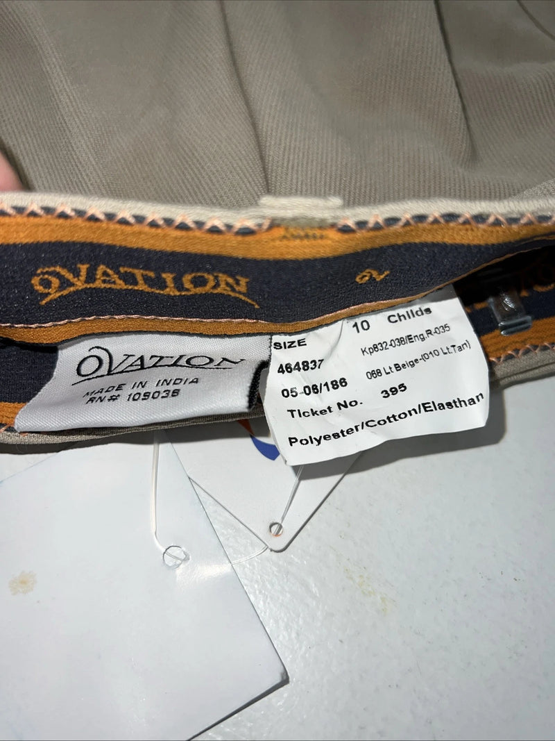 New Children’s Tan Ovation Low Rise English Breeches. 10 464837 C-52
