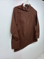 New Kids Brown Long Sleeve Half Zip Show Shirt Size 12 TT-125