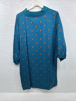 New Men’s Wrangler Teal Designed Short Sleeve Polo Short XL J-32