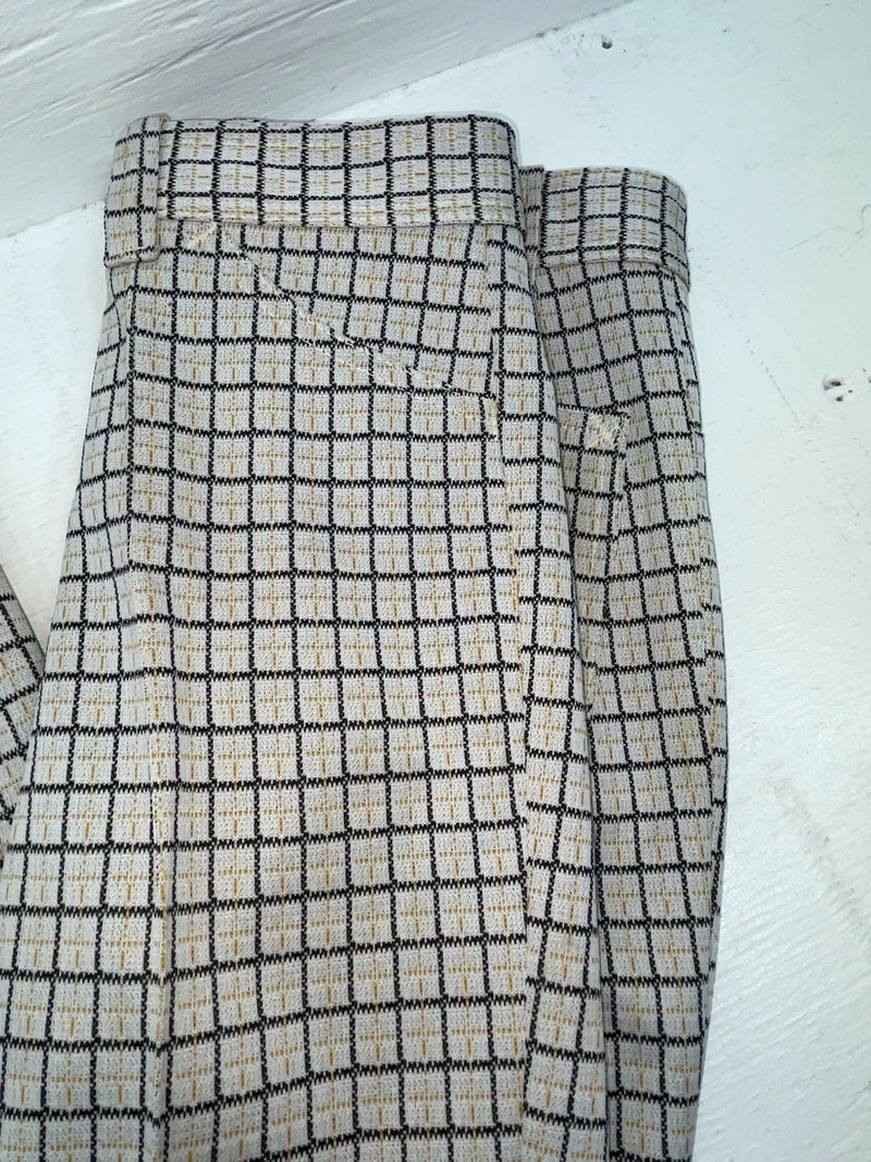 New Vintage Yellow And Black Striped Dickson Jenkins Polyester Pants #724 VV-69