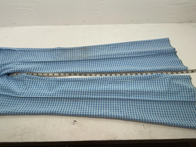 New Vintage Blue Checkered Lee Polyester Pants #2652644 VV-91