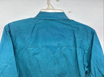 New Women’s Wrangler Blue Short Sleeve Pearl Snap Size Medium YY-50
