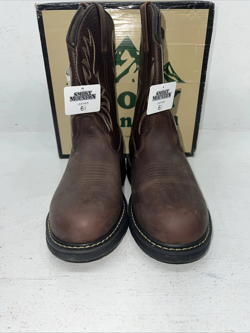 New Women’s Brown Smoky Mountain Cowboy Boots. 2471Y 6.5 6 1/2 Y. 19-60