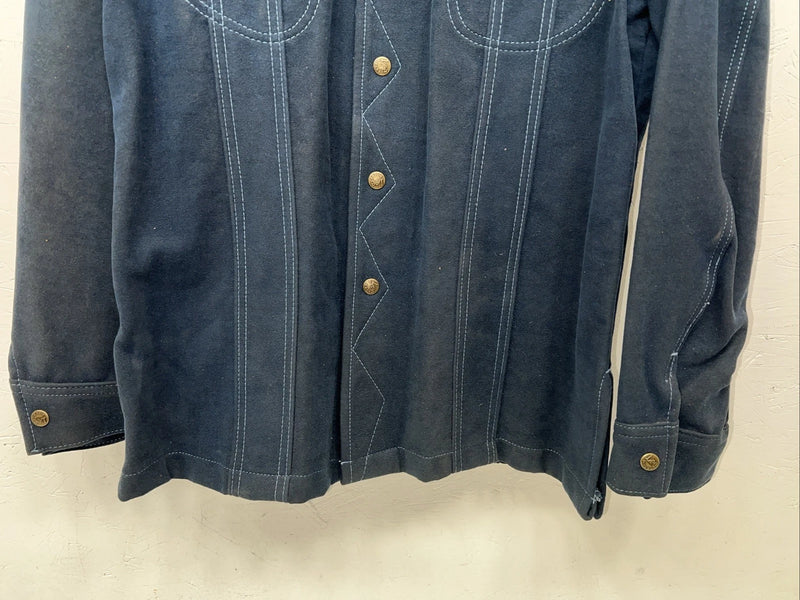 New Women’s Lee Blue Long Sleeve Button Up Jacket M #1941 3C-45