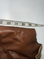 NOS Brown Show Chaps With Fringe Adjustable Waist 40” L-44