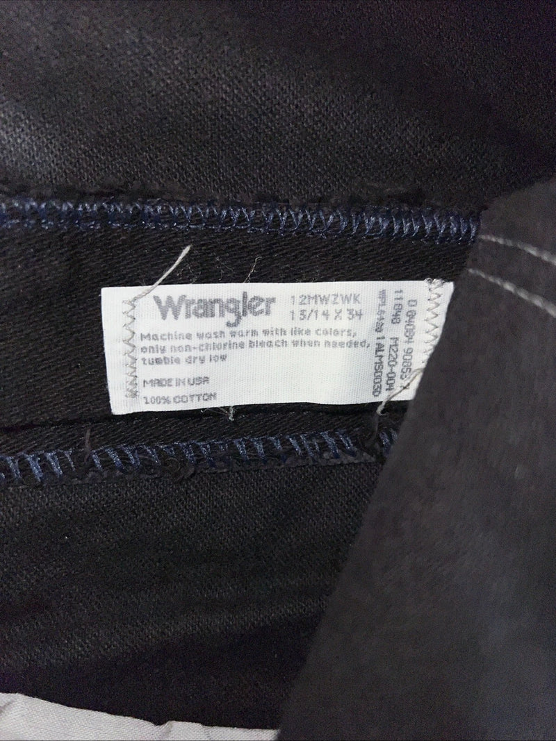 Nw Men’s Black Cowboy Cut Slim Fit Wrangler Jeans. 13/14x34 G-9