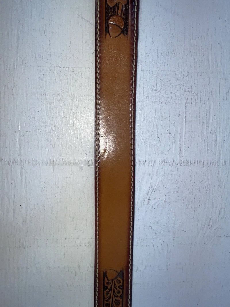 New Brown Genuine Leather Perkies Tooled 20” Belt #601 NN-89