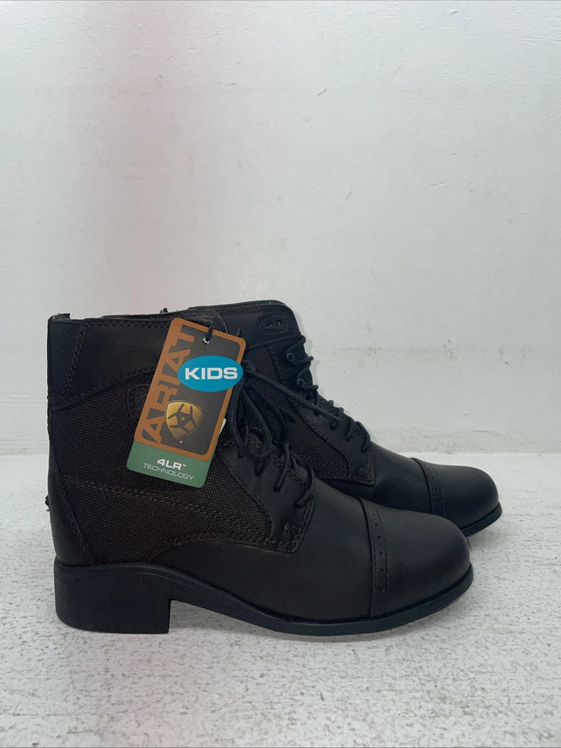 New Kids Black Lace Up Ariat Cowboy Boots. 10006311 2 C. 22-82