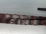 New Silver Fox Brown Genuine Leather Red Braided English 60” Reins #20-8578 Y-22