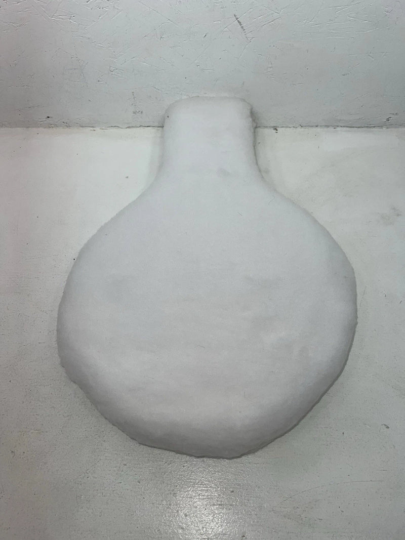New White Wool Keyhole Seat Riser #30-1002 MM-601