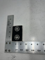New Women’s Congress Leather Circle Silver Star Earrings. 93148 B-9
