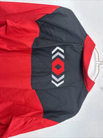 New Men’s ELY Diamond Red Designed Long Sleeve Pearl Snap Medium DD-100