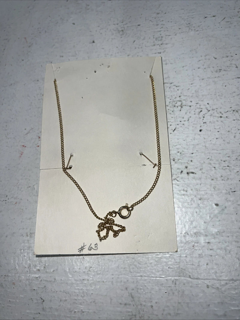 New Womens Fashion Pendant Gold Earrings And Chain Necklace. 63 B-4