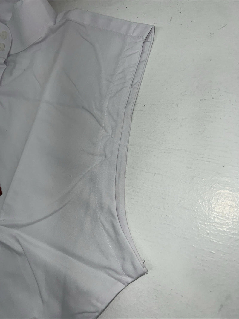 New Women’s White Sleeveless Tough 1 Comfort Riders English Riding Shirt 44 G-31