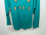 New Women’s Blue Mine & Bills Outfitters Long Sleeve Button Up Shirt M 3B-84