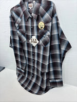 New Men’s ELY Cattleman Multiple Color Flannel Long Sleeve Pearl Snap 4XL E-83