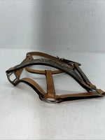 New Light Oil Genuine Leather Horse Halter With Metal Silver Plate W-21