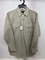 New Men’s White Horse Green Long Sleeve Pearl Snap Large CC-30