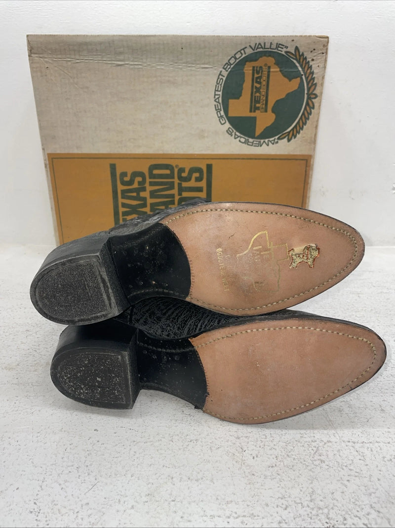 New Men’s Black Texas Brand Cowboy Boots. 6035 8.5 8 1/2 D. 3-92