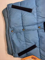 New Women’s Blue Comfy Puffer Lariat Vest 12 #8596 UU-31