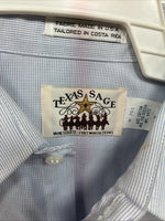 New Men’s Texas Sage Blue Short Sleeve Pearl Snap 16.5 Large Q-82