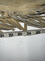 NOS Tan Show Chaps With Fringe Adjustable Waist 33” L-27