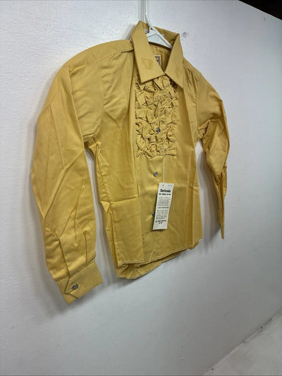 New Kids Karman Yellow Design Long Sleeve Pearl Snap Size 8 TT-136