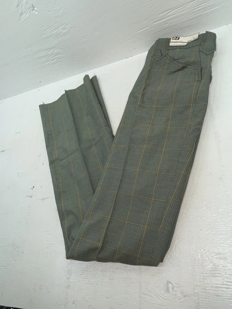 New Vintage Green Checkered Dickson Jenkins Polyester Pants #2213 ZZ-32