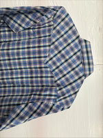 New Men’s Champion Western Purple Plaid Long Sleeve Peal Snap 15 Medium M-44