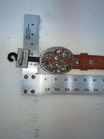 New Red Genuine Leather Nocona Tooled S Belt #N3460204 JJ-168