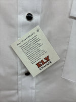 New Men’s ELY Cattleman White Eagle Flag Short Sleeve Pearl Snap Large Q-45