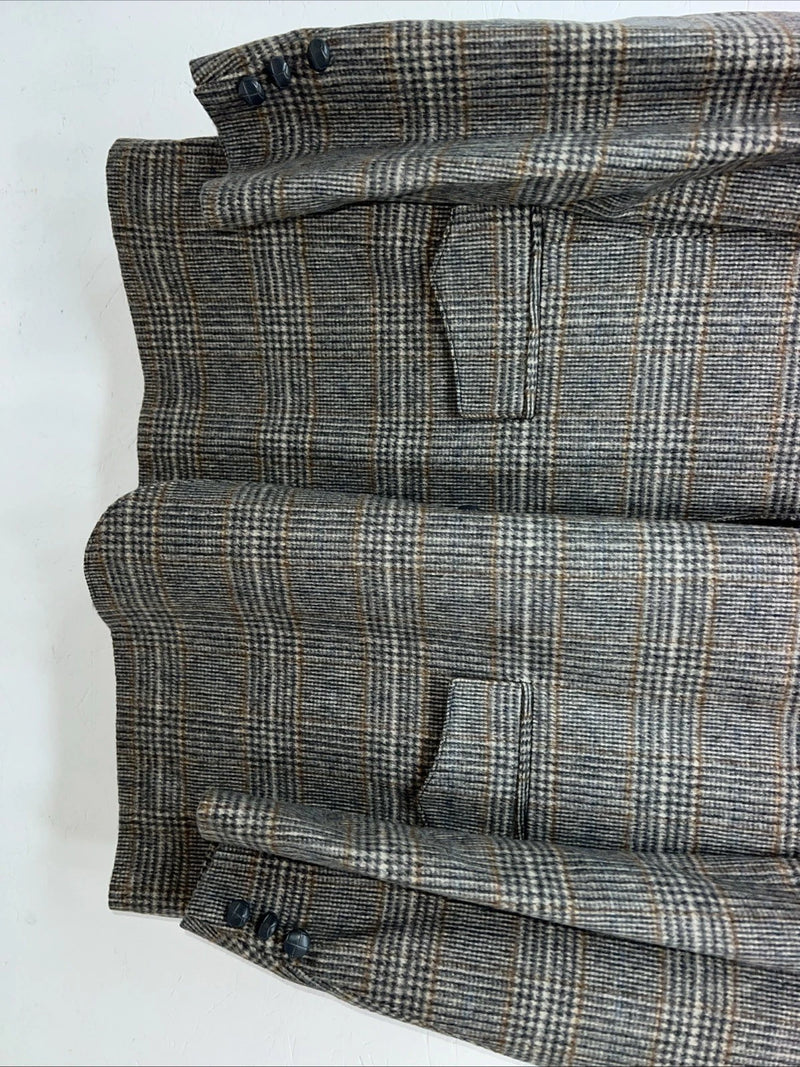New Men’s California Ranchwear Gray Plaid Suit Jacket 42R #14753 R-602