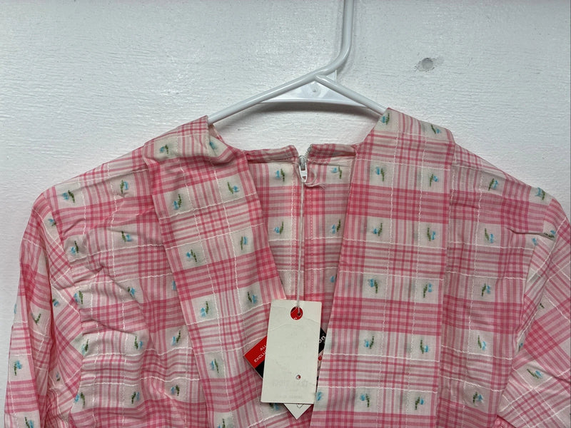 New Women’s Trail Ridge Link Plaid Design Long Sleeve Half Zip Size 36 YY-22