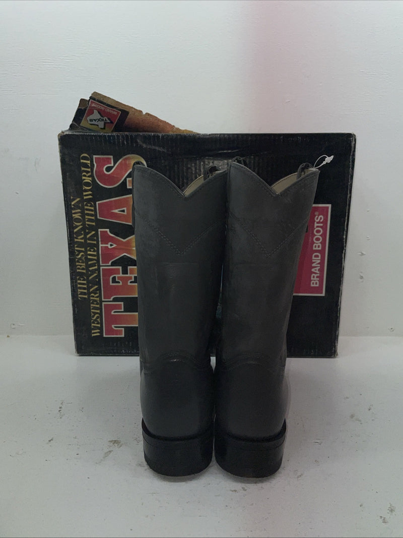 New Men’s Gray Texas Brand Cowboy Boots. 8802 10.5 10 1/2 D. 8-46