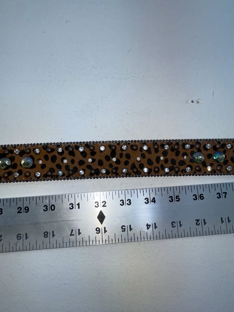 New Cheetah Print Genuine Leather Nocona Bling S Belt #N1330999 Z-98 
