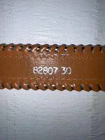 New Brown Genuine Leather Longhorn Weaved 30” Belt #82807 JJ-128