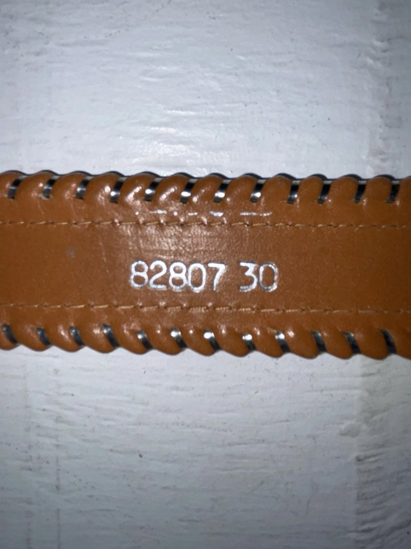 New Brown Genuine Leather Longhorn Weaved 30” Belt #82807 JJ-128