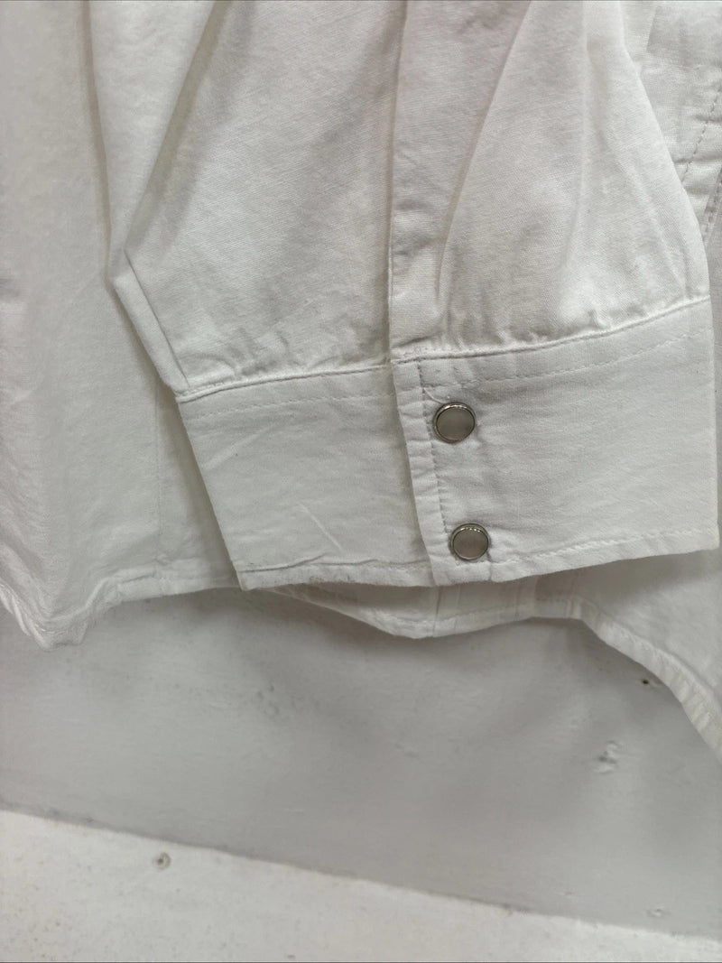 New Women’s Cumberland White Gem Long Sleeve Pearl Snap 2XL LL-82