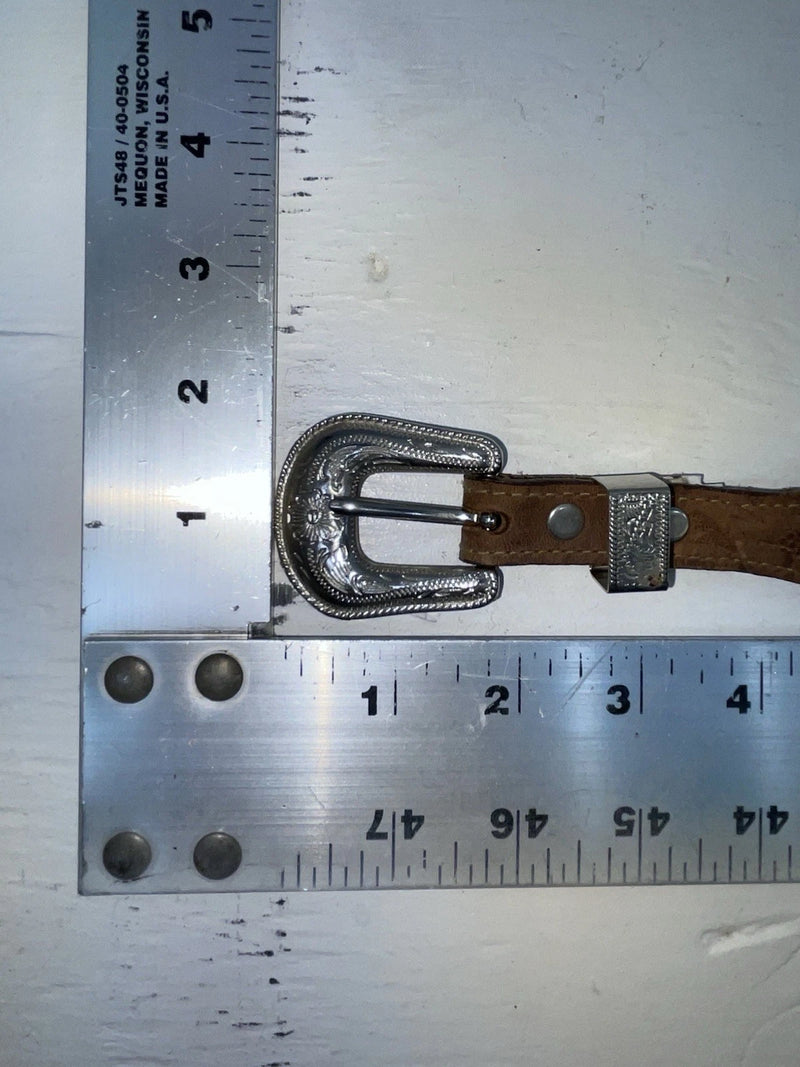 New Brown Genuine Leather Acme Tooled 28” Belt #5022 NN-25